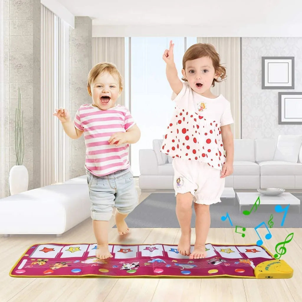  Spielzeug Piano Matte Tanzmatte Klaviertastatur Klaviermatte Musikmatten Touch Musical Teppich Für Babys Kleinkind Jungen Und Mädchen Geschenk 100*36 Cm