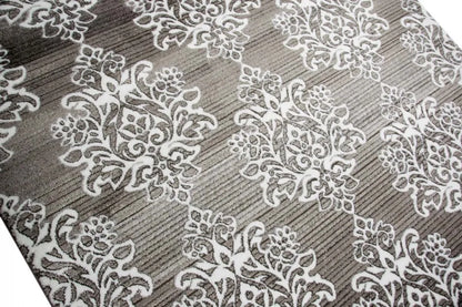  Moderner Teppich Designer Teppich Orientteppich Wohnzimmer Teppich Mit Ornamente Meliert In Grau Creme Anthrazit Größe - 200 X 290 Cm