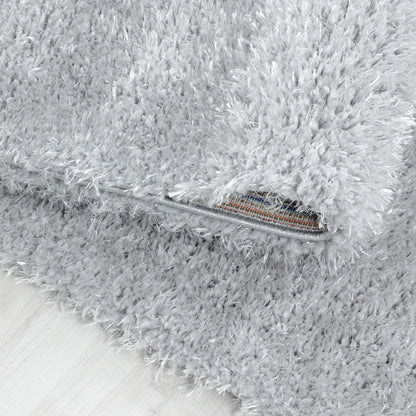  Wunderschöne Runde Shaggy Hochflor Langflor Teppich 50mm, In Verschiedene Farben, Größe:Ø 120 Cm Rund, Farbe:Hellgrau