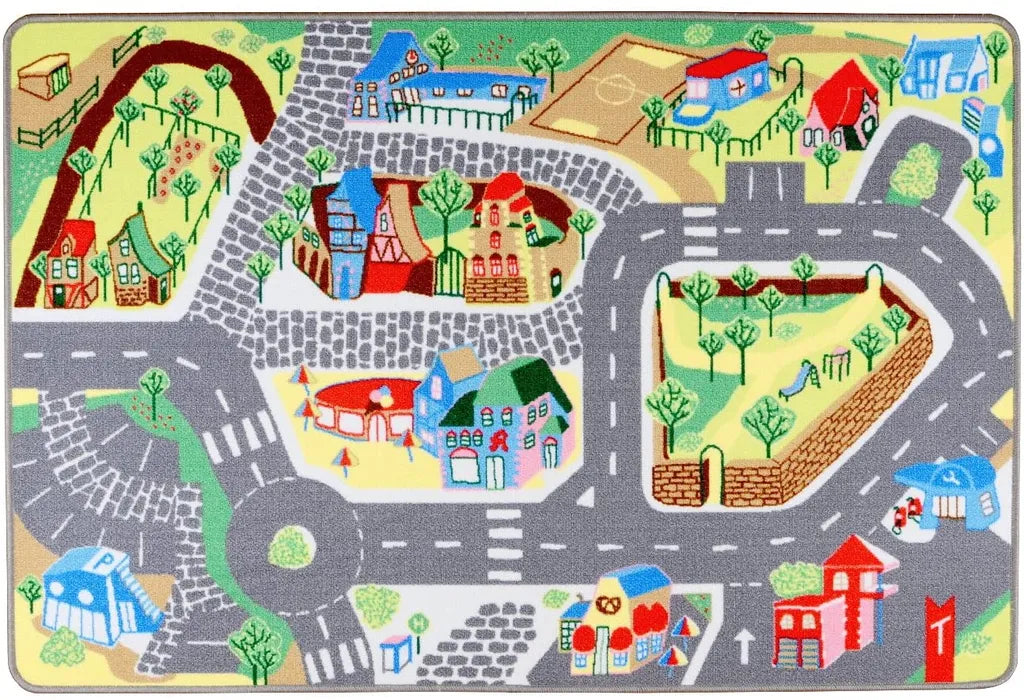  Teppino Spielteppich, Meine Stadt 100 X 150 Cm, Kinderspielteppich