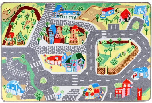  Teppino Spielteppich, Meine Stadt 100 X 150 Cm, Kinderspielteppich