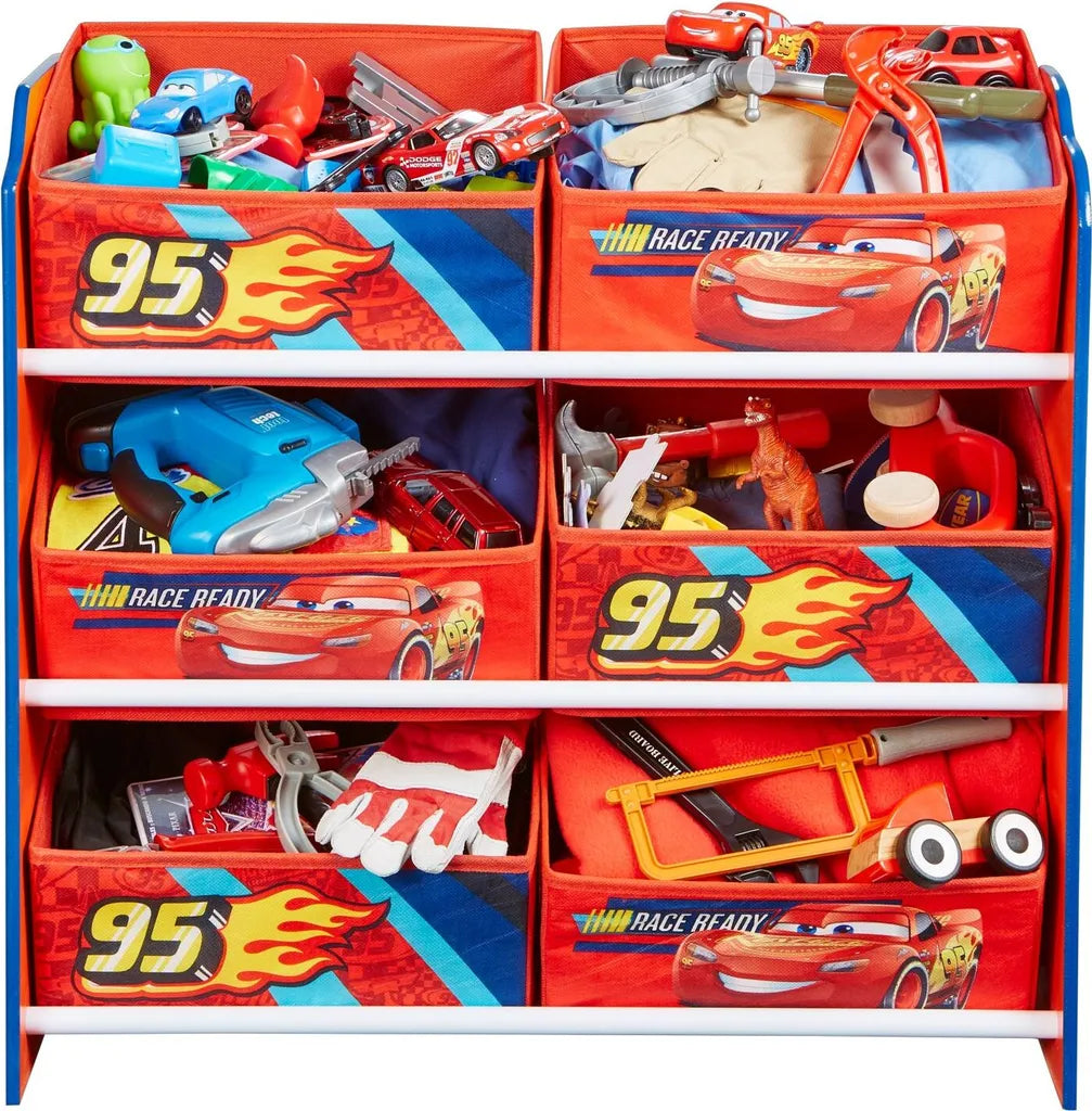  Worlds Appart Disney Cars - Regal Zur Spielzeugaufbewahrung Mit Sechs Kisten Für Kinder, 471CAA