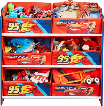  Worlds Appart Disney Cars - Regal Zur Spielzeugaufbewahrung Mit Sechs Kisten Für Kinder, 471CAA