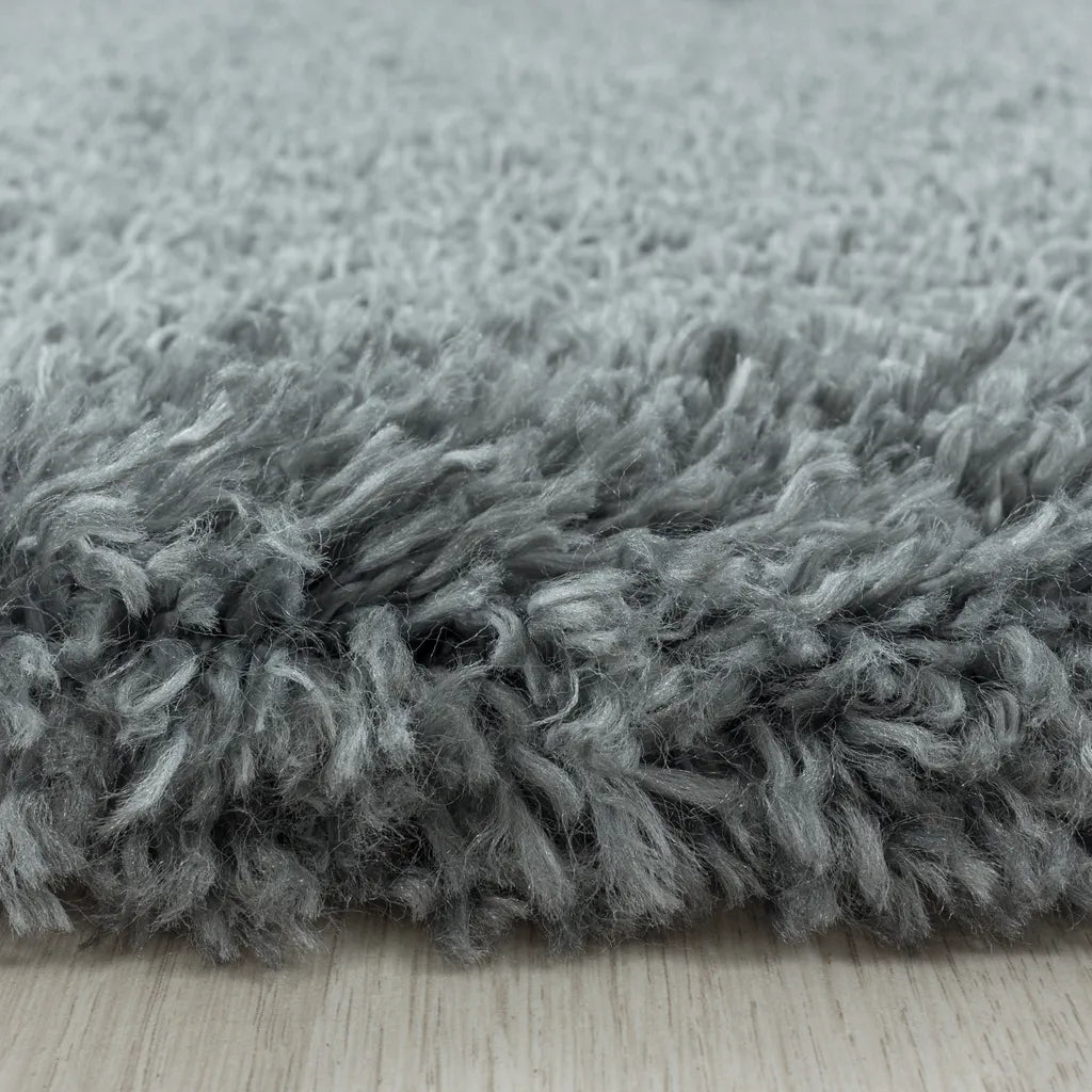  Teppium Hochflor Teppich Wohnzimmerteppich Unifarben Shaggy Rechteckig, Farbe:Hellgrau, Maße:240 Cm X 340 Cm, Form: Rechteckig