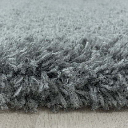  Teppium Hochflor Teppich Wohnzimmerteppich Unifarben Shaggy Rechteckig, Farbe:Hellgrau, Maße:240 Cm X 340 Cm, Form: Rechteckig