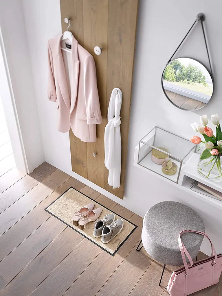  Wunschreich Home Collection Fußmatte Stufenmatte Schuhablage Mit Rand Waschbar 30x100 Braun