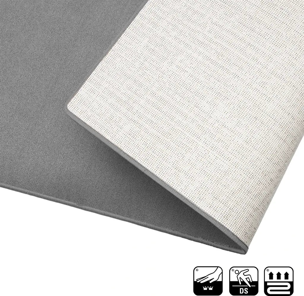  Bettumrandung Dynasty Silbergrau 1 Läufer 67x250 Cm + 2 Brücken 67x140 Cm
