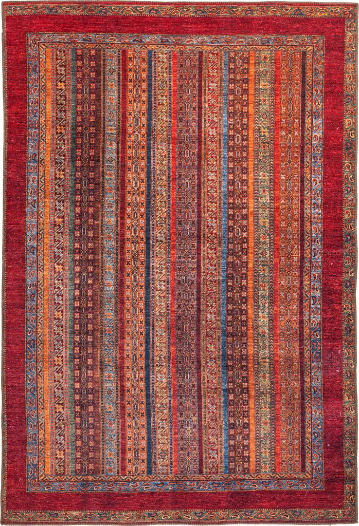  Kayoom - Kurzflor Teppich Faye 425 Multi / Rot Grösse: 75cm X 150cm