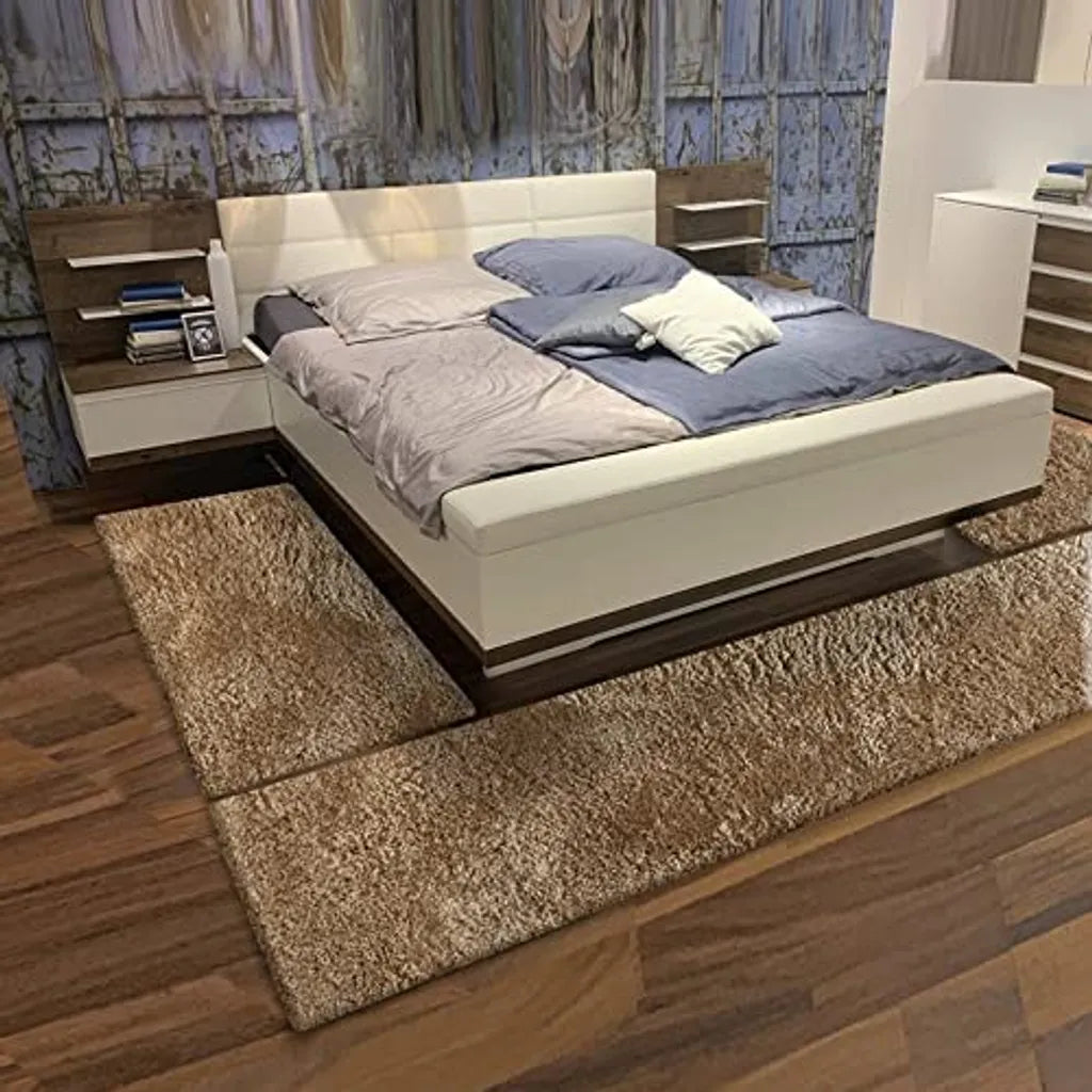  Flokati-Bettumrandung Elite Hellbraun 1203 Set 1 1 Läufer 67x250 Cm + 2 Brücken 67x140 Cm