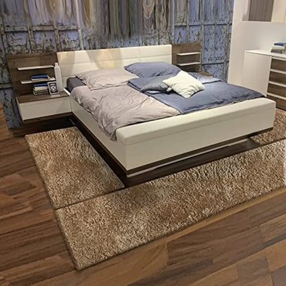  Flokati-Bettumrandung Elite Hellbraun 1203 Set 1 1 Läufer 67x250 Cm + 2 Brücken 67x140 Cm