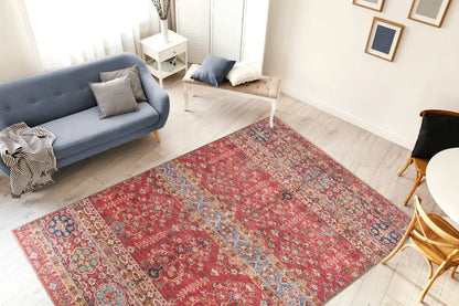  Kayoom - Kurzflor Teppich Faye 325 Multi / Rot Grösse: 190cm X 290cm
