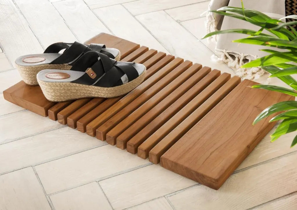  Destiny SPA & LIVING Teakholz Badematte Barfußfliese Holzfliese Duschmatte Badvorleger