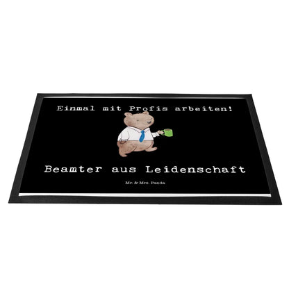  Mr. & Mrs. Panda 40 X 60 Fußmatte Beamter Aus Leidenschaft - Schwarz - Geschenk, Fußabtreter, Schenken, Verbeamtung, Schmutzmatte, Beamtentum, Schmutzfangmatte, Rente