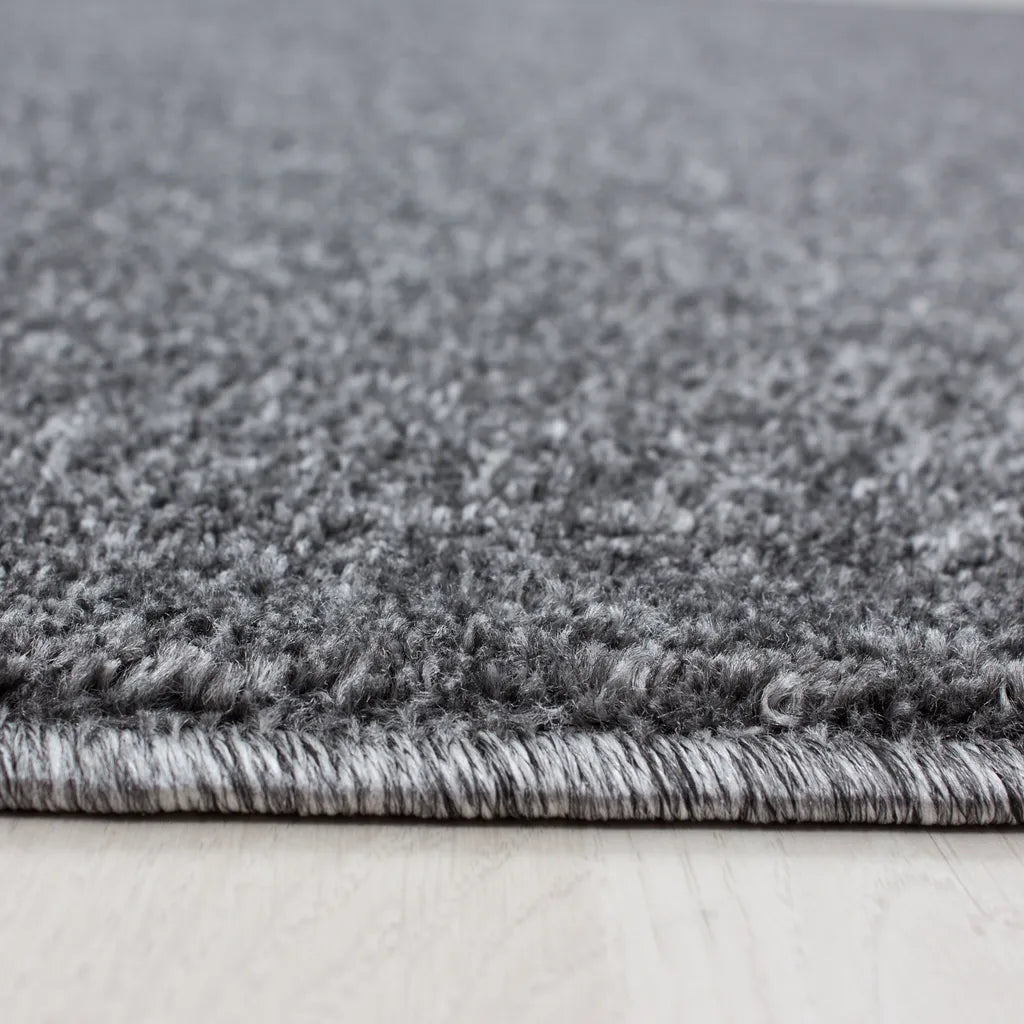  Wunderschöne ATA Teppich, Moderner Einfarbig Teppich, Rechteckig, Höhe 12 Mm, Größe:280 X 370 Cm, Farbe:Hellgrau