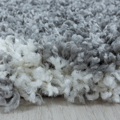  Wohnzimmerteppich,hochflor Shaggy,designer Teppich,Kachel Muster,Farbe:Rosa, Farbe:GRAU, Grösse:240 Cm X 340 Cm