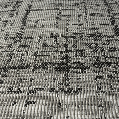  Teppich In- Und Outdoor Flachgewebe Terrasse Balkon Wintergarten Robust Abstrakt Grau Anthrazit Braun, Farbe:Anthrazit, Maße:140x200 Cm