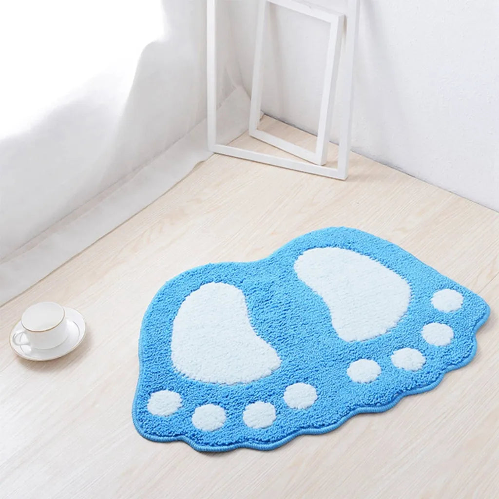 Badematten Badematte Badteppich Fuß Badematte Badvorleger Badezimmer Rutschfest Duschvorleger (Blau)
