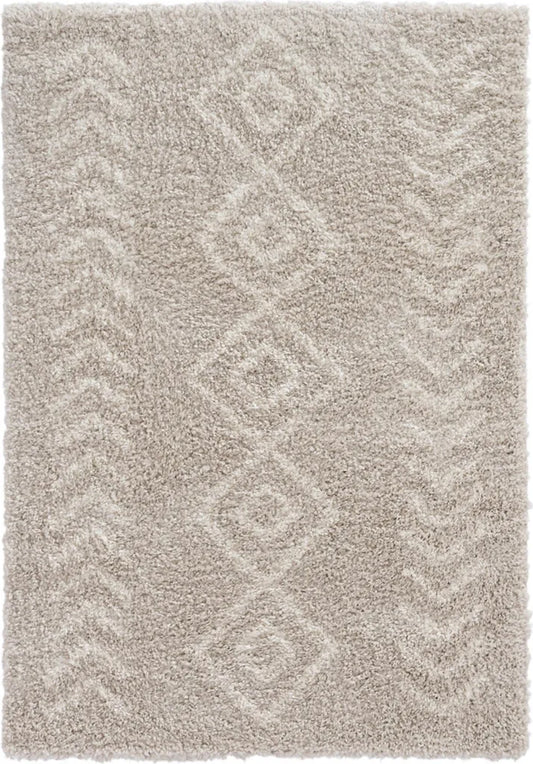  Hochflor Teppich, Ethno SHAGGY 8685, Rechteckig, Höhe 30mm 160x230cm / Cream & Beige