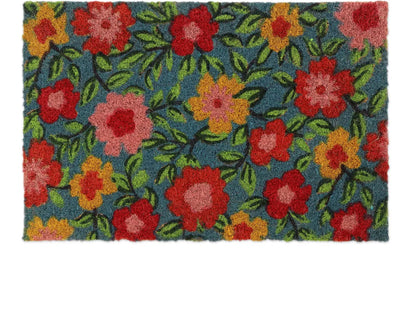  Relaxdays Fußmatte Kokos Blüten
