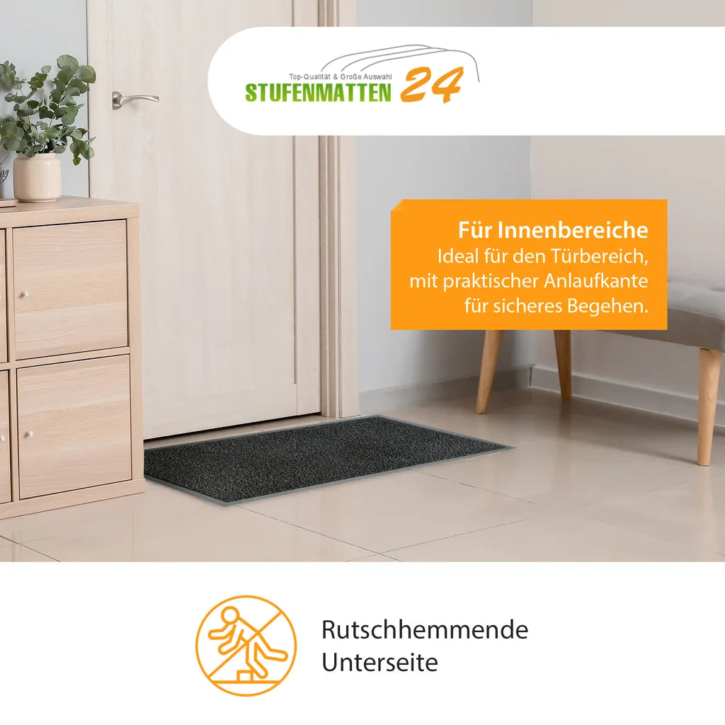  Schmutzfangmatte - Sauberlaufmatte Grau-schwarz Meliert 120 X 180 Cm