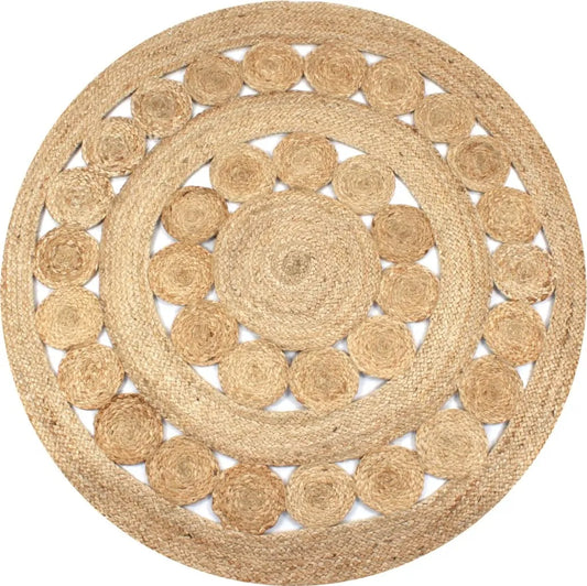  VidaXL Teppich Flechtmuster Jute 120 Cm Rund