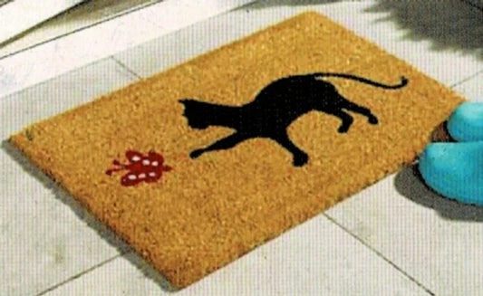  Kokosmatte Fussmatte Schuhabtretematte Katze