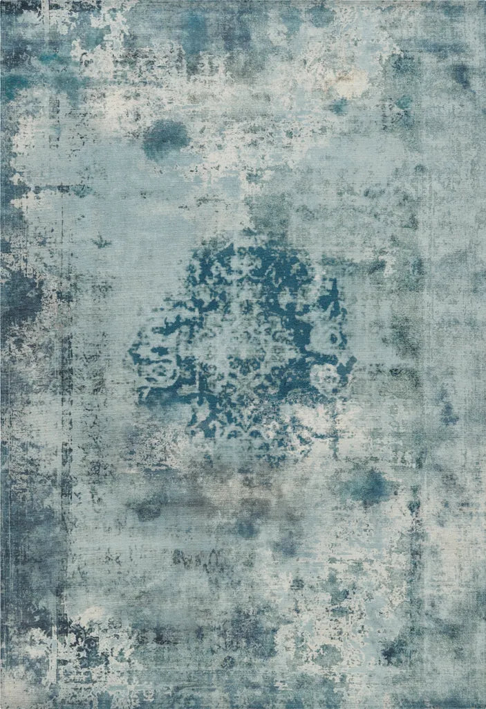  Kayoom - Kurzflor Teppich Vintage 8403 Petrol Grösse: 200cm X 290cm