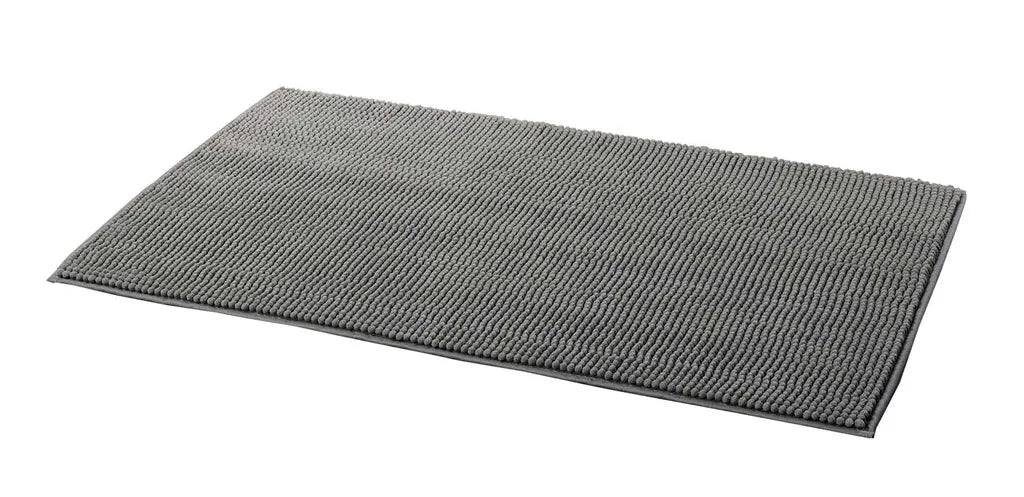  GÖZZE Chenille Badteppich 60x100 Cm Badvorleger Anti-Rutsch-Beschichtung Anthrazit