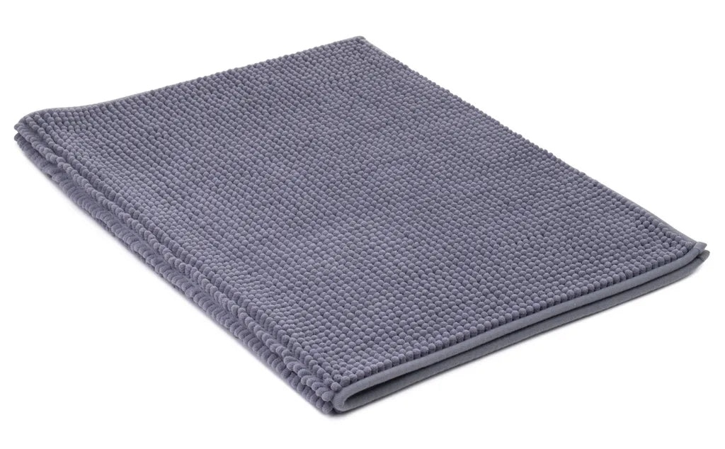  GÖZZE Chenille Badteppich 60x100 Cm Badvorleger Anti-Rutsch-Beschichtung Anthrazit