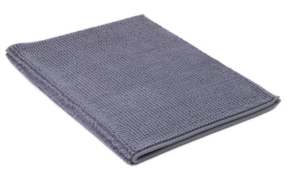  GÖZZE Chenille Badteppich 60x100 Cm Badvorleger Anti-Rutsch-Beschichtung Anthrazit