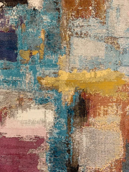  Teppich Orientalisch Picasso Artisan Traditioneller Teppich Kurzflor - Mehrfarbig - 200 CM - Rund