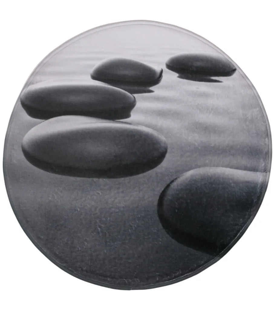  SANILO Badteppich Rund Black Stones Ø 80 Cm
