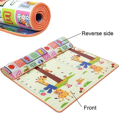  Baby-Krabbelmatte, Baby-Spielmatte Für Den Boden, Große Baumwoll-Lern-Bauchzeit-Matte, Faltbare, Rutschfeste, Superweiche, Gepolsterte Baby-Spielmatte Für Den Spielbereich, Teppich, Fitness-Aktivität Für Kleinkinder, Kleinkinder, Jungen, Mädchen,Stil 1