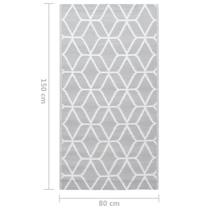  VidaXL Outdoor-Teppich Grau 80x150 Cm PP