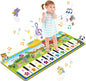  Kinder Klaviermatte, Baby Musikmatte Spielzeug Ab 1 Jahr, Musik Tanzmatte Mit 10 Klaviertasten, Lernspielzeug Geschenke Für Jungen Mädchen Kleinkinder (100 X 36 Cm)