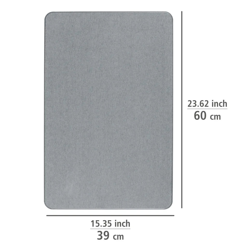 Wenko Badematte Simi Grau, 60 X 39 Cm