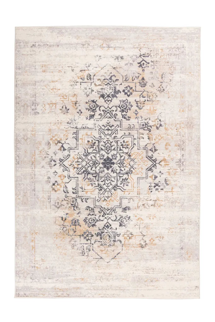  Kayoom - Kurzflor Teppich Piemont 725 Creme Grösse: 120cm X 170cm