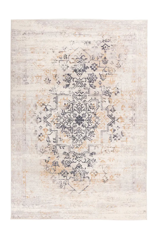  Kayoom - Kurzflor Teppich Piemont 725 Creme Grösse: 120cm X 170cm
