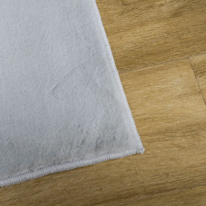  HOMCOM Flauschiger Teppich Kurzflor Anti-Rutsch Unterseite Für Wohnzimmer Schlafzimmer Modern Grau 160 X 230 Cm