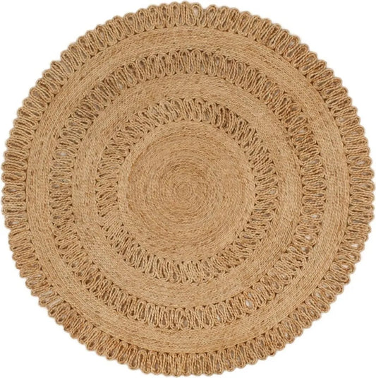  VidaXL Teppich Jute Handgeflochten 120 Cm Rund
