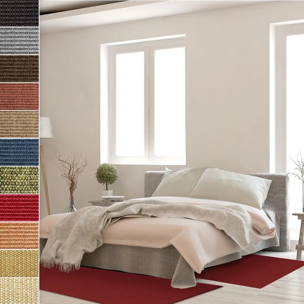  Sisal-Bettumrandung Sylt 3-teilig Rot 1 Läufer: 67x330 Cm + 2 Brücken: Je 67x130 Cm