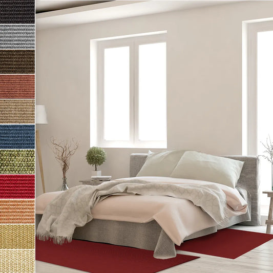  Sisal-Bettumrandung Sylt 3-teilig Rot 1 Läufer: 67x330 Cm + 2 Brücken: Je 67x130 Cm