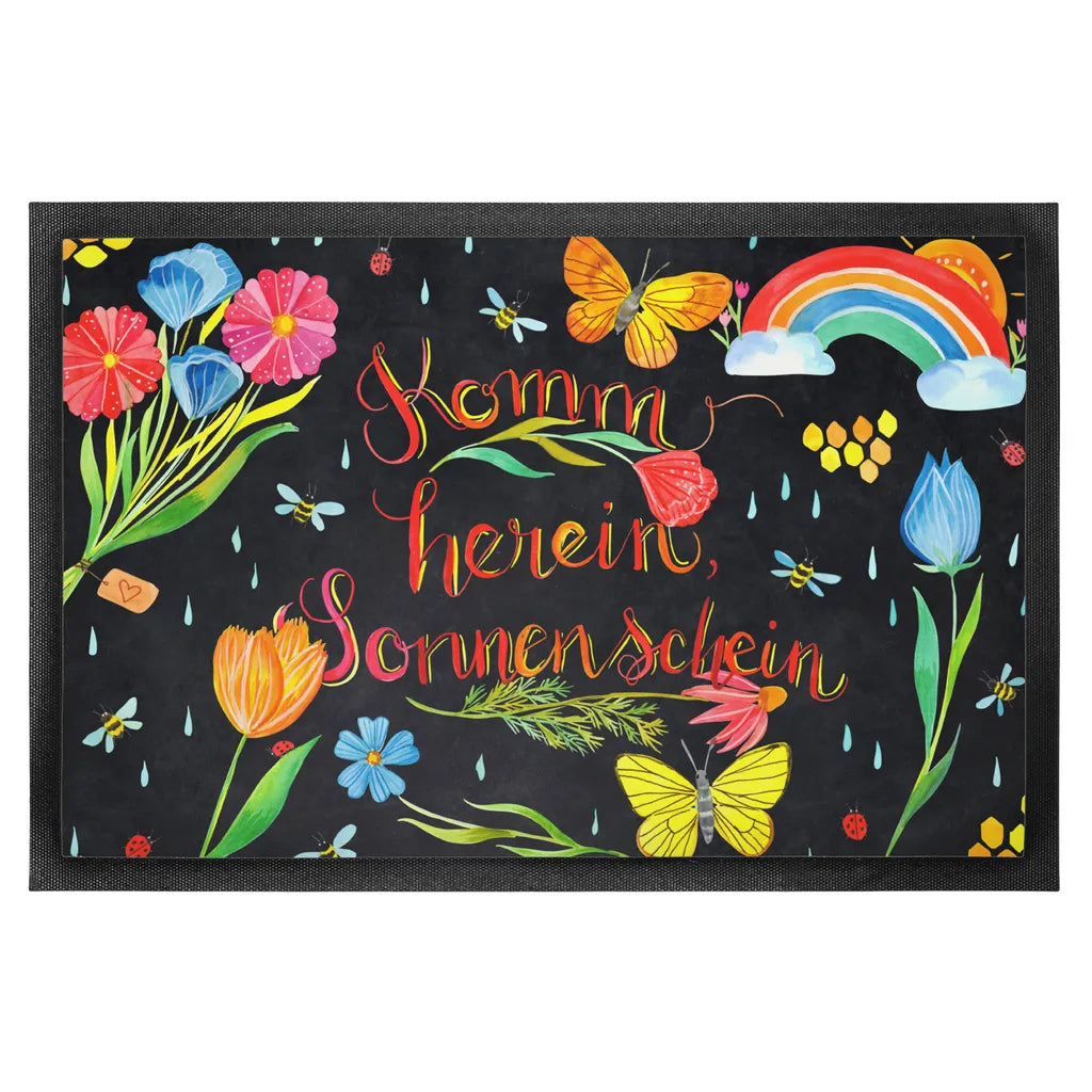  Mr. & Mrs. Panda 40 X 60 Fußmatte Komm Herein Sonnenschein - Schwarz - Geschenk, Frühlings Deko, Blumen, Haustürmatte, Natur, Motivation, Nacht, Vorleger, Spruch Positiv