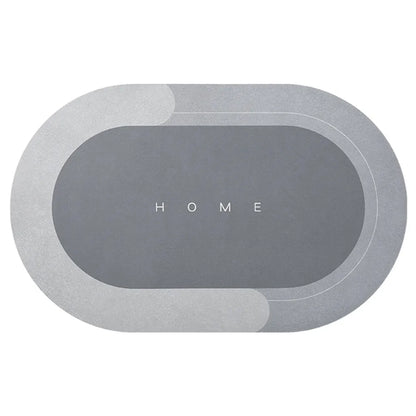 40*60cm Grau Oval Badematten Super Absorbierende Weicher Teppich Rutschfester Einfachheit Badezimmerteppich Bodenmatte