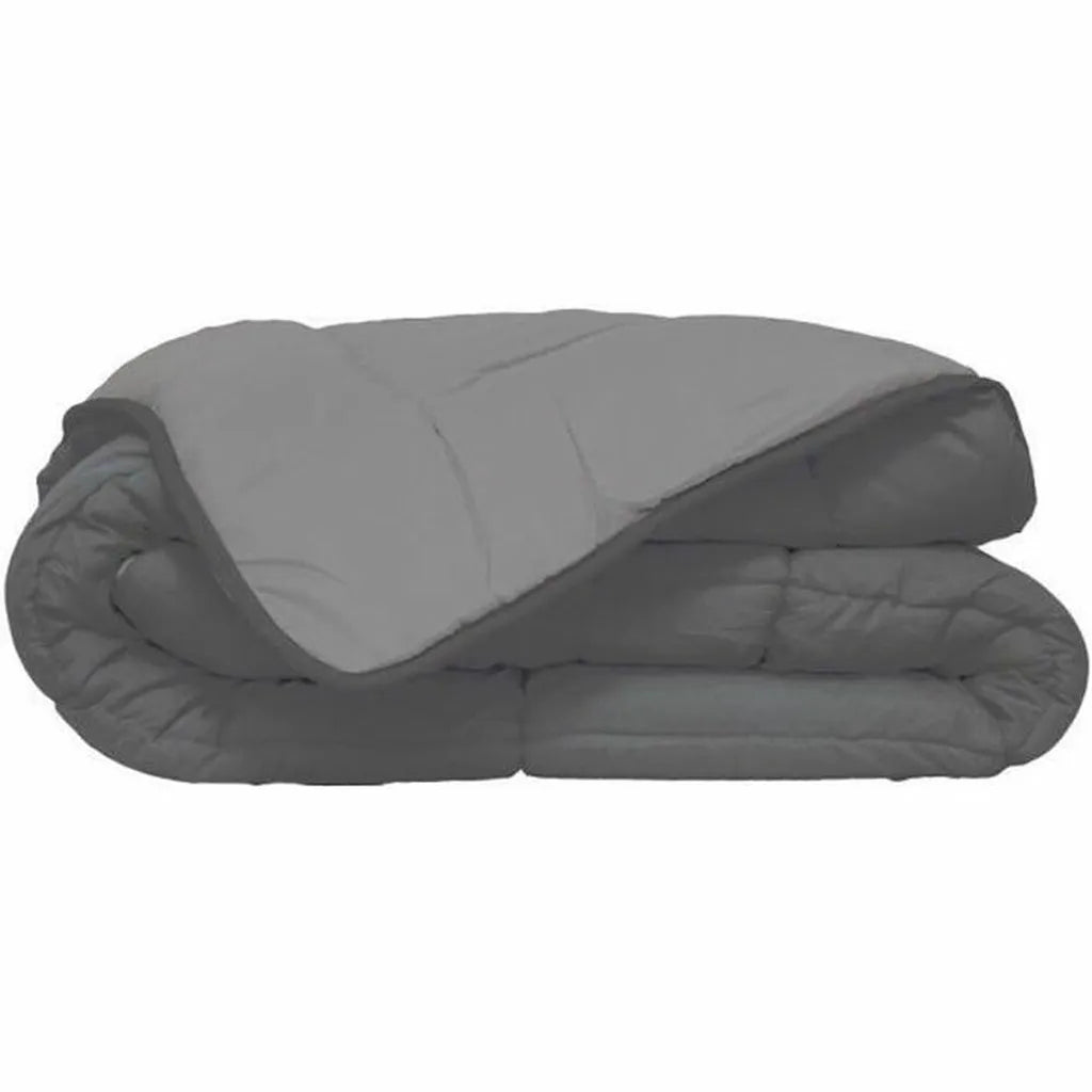  HUDSON Leichte Mikrofaser Bettdecke 200g / M² 140x200cm Stahl & Silber