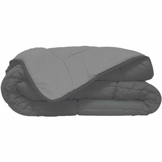  HUDSON Leichte Mikrofaser Bettdecke 200g / M² 140x200cm Stahl & Silber