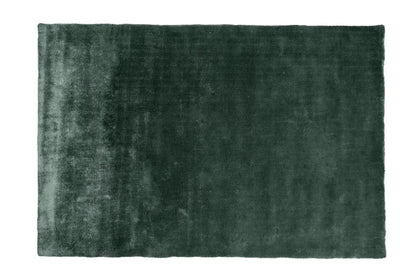 Moderner Kurzflor Teppich HEAVEN XXL 350x250cm Dunkelgrün Viskose-Optik