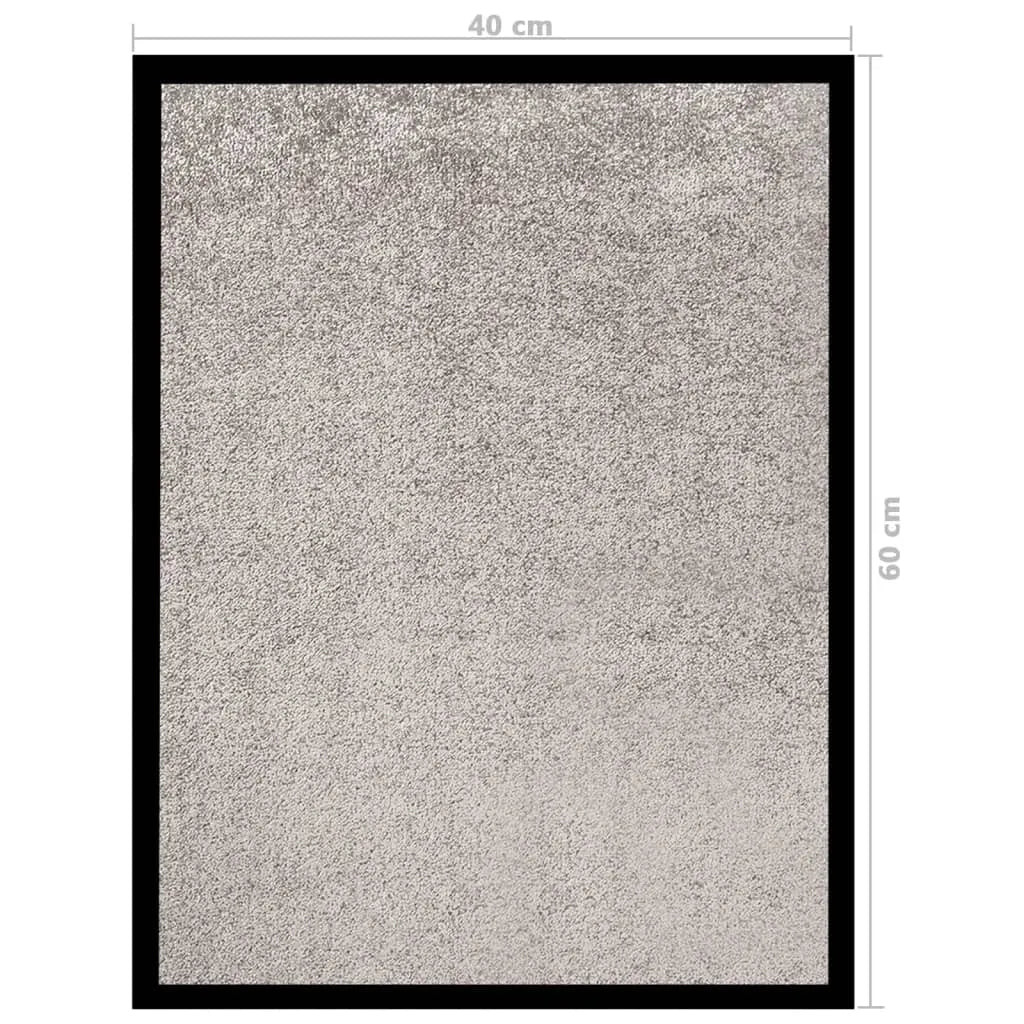  VidaXL Fußmatte Grau 40x60 Cm