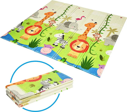  COSTWAY Baby Spielmatte Faltbar, Babymatte Doppelseitig, Krabbelmatte Aus XPE Material, Krabbeldecke, Spielteppich Für Babys, S?uglinge Und Kleinkinder, 200 X 180 Cm Grün