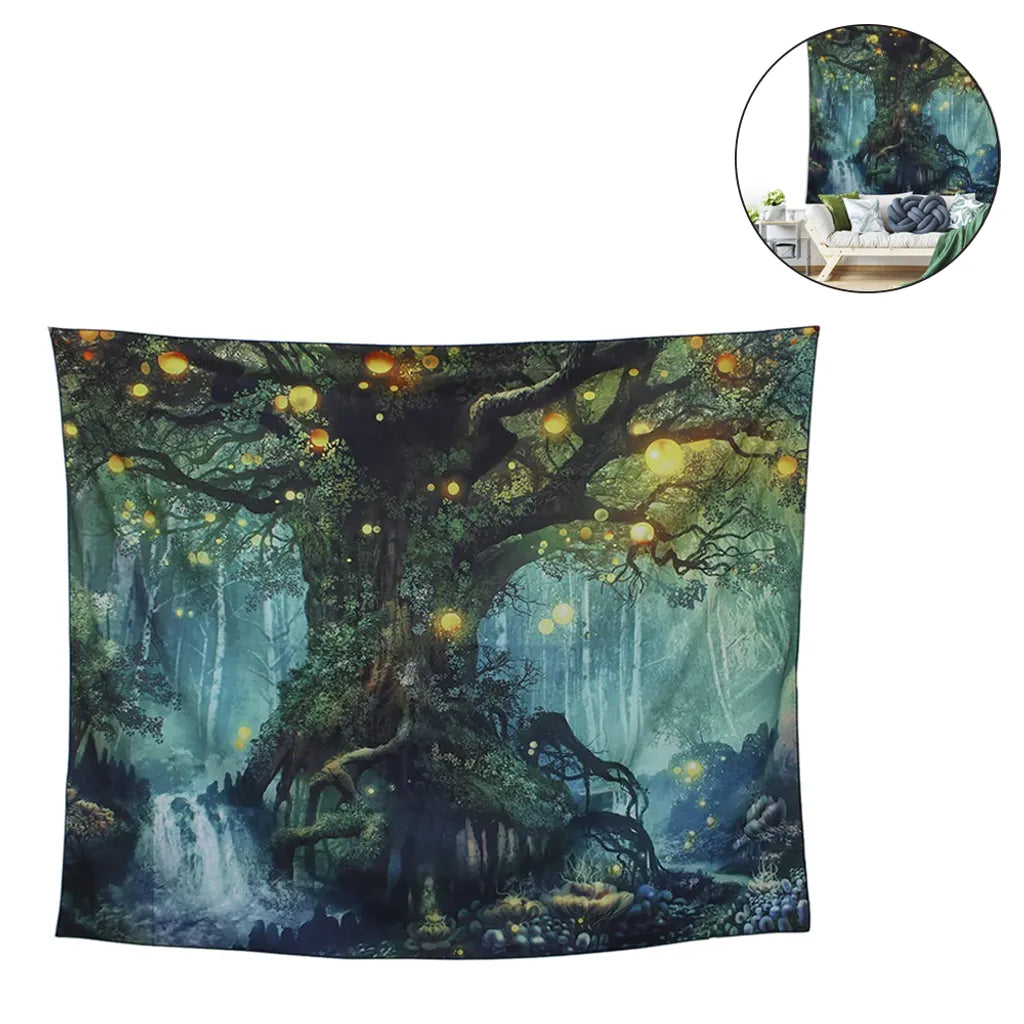  Floral 3D Wandbehang Tapisserie Kreative Wald Realistische 3D Wandteppich Wohnkultur Baum Druck Wandkunst Tapisserie